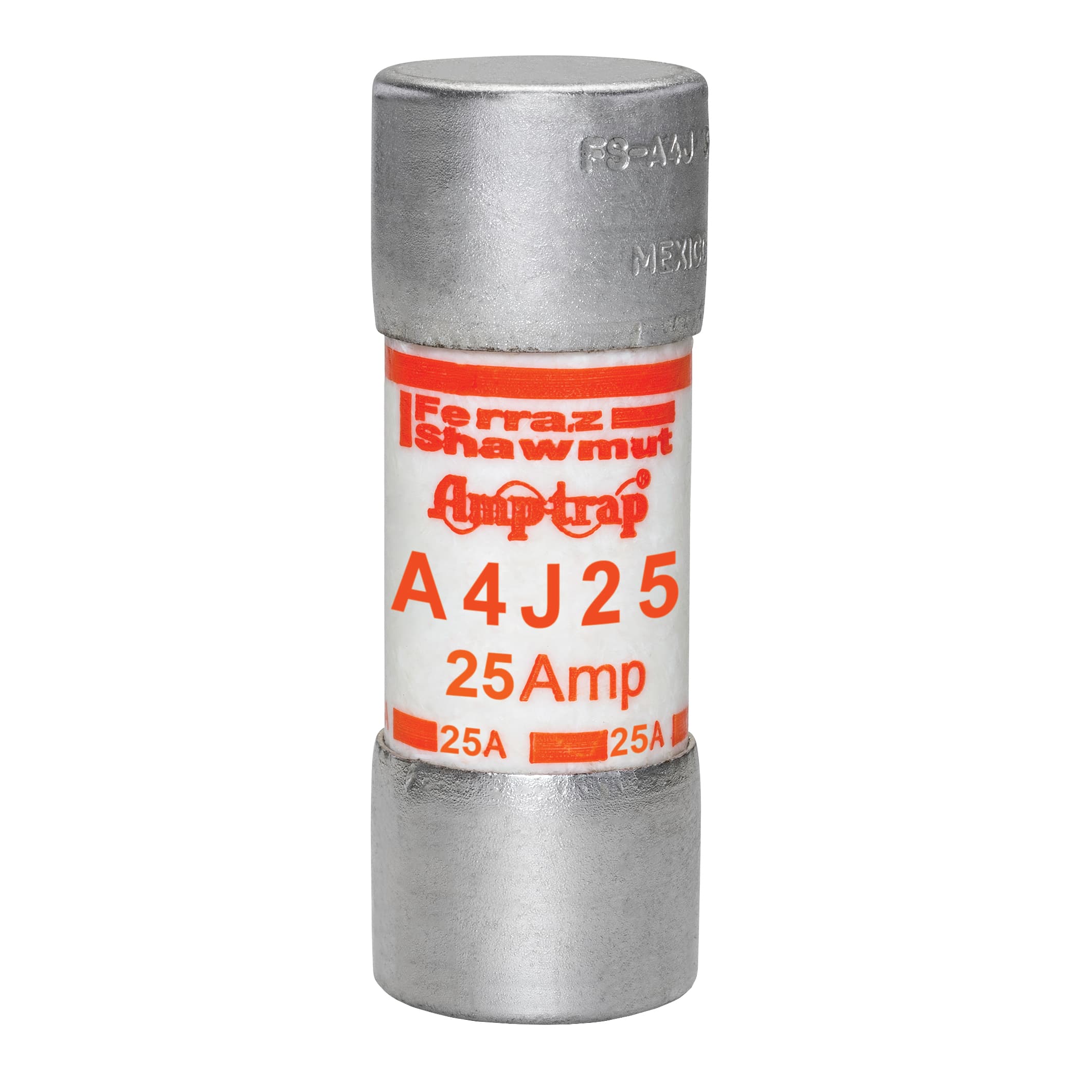 Mersen A4J25 A4J25 Mersen - Fuse A4J - Class J - Fast-Acting 600VAC 300VDC 25A Ferrule Amp-Trap® Mersen A4J25 A4J25 Mersen - Fuse A4J - Class J - Fast-Acting 600VAC 300VDC 25A Ferrule Amp-Trap®