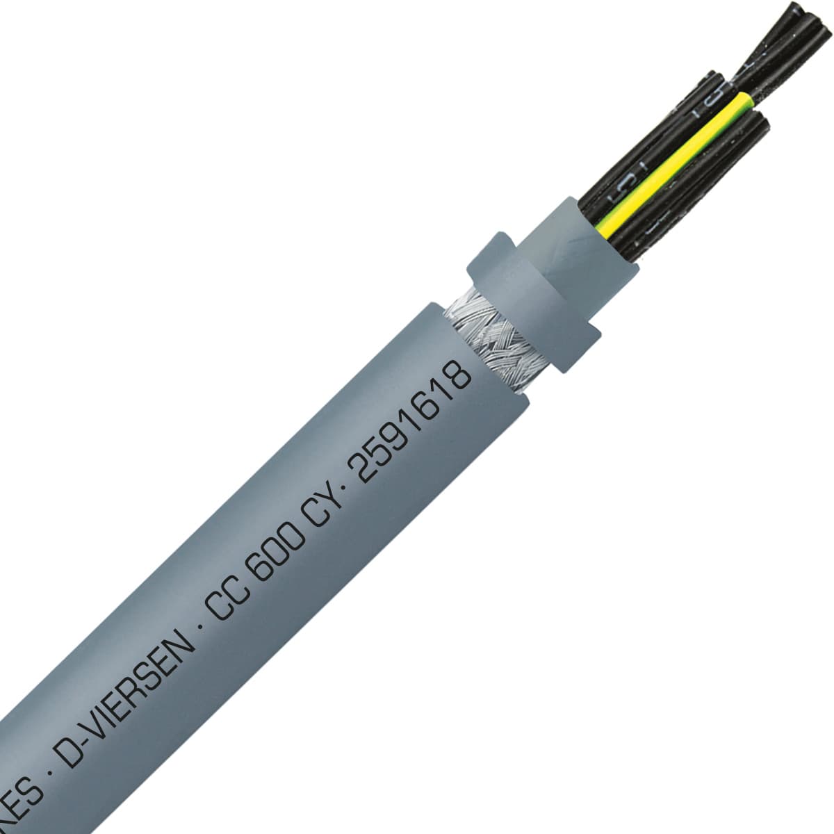 SAB 2591618 CC 600 CY - 16 AWG/18c, shielded oil resistant PVC flexible control cable, 600V, UL, CSA, VDE, CE, RoHS SAB 2591618 CC 600 CY - 16 AWG/18c, shielded oil resistant PVC flexible control cable, 600V, UL, CSA, VDE, CE, RoHS