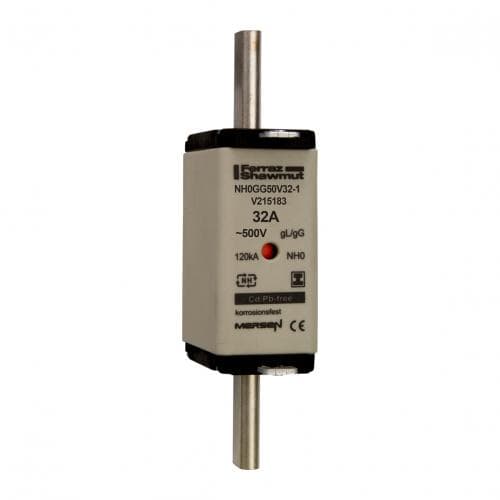 Mersen V215183 NH fuse-link gG, 500VAC, size 0, 32A double indicator/insulated tags Mersen V215183 NH fuse-link gG, 500VAC, size 0, 32A double indicator/insulated tags