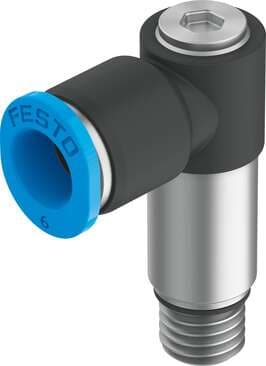 Festo 130837 push-in L-fitting, long QSMLLV-M7-6-I 360° orientable, external thread with internal hexagon. Size: Mini, Nominal size: 1,9 mm, Type of seal on screw-in stud: Sealing ring, Assembly position: Any, Container size: 10 Festo 130837 push-in L-fitting, long QSMLLV-M7-6-I 360° orientable, external thread with internal hexagon. Size: Mini, Nominal size: 1,9 mm, Type of seal on screw-in stud: Sealing ring, Assembly position: Any, Container size: 10
