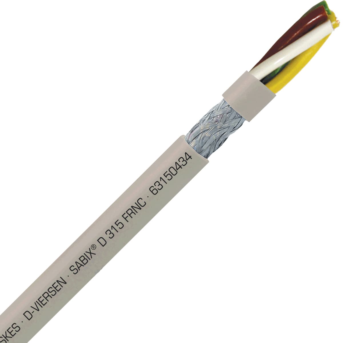 SAB 63150434 SABIX D 315 FRNC -22 AWG/4c, halogen-free flame retardant flexible SABIX data cable, CE, RoHS SAB 63150434 SABIX D 315 FRNC -22 AWG/4c, halogen-free flame retardant flexible SABIX data cable, CE, RoHS