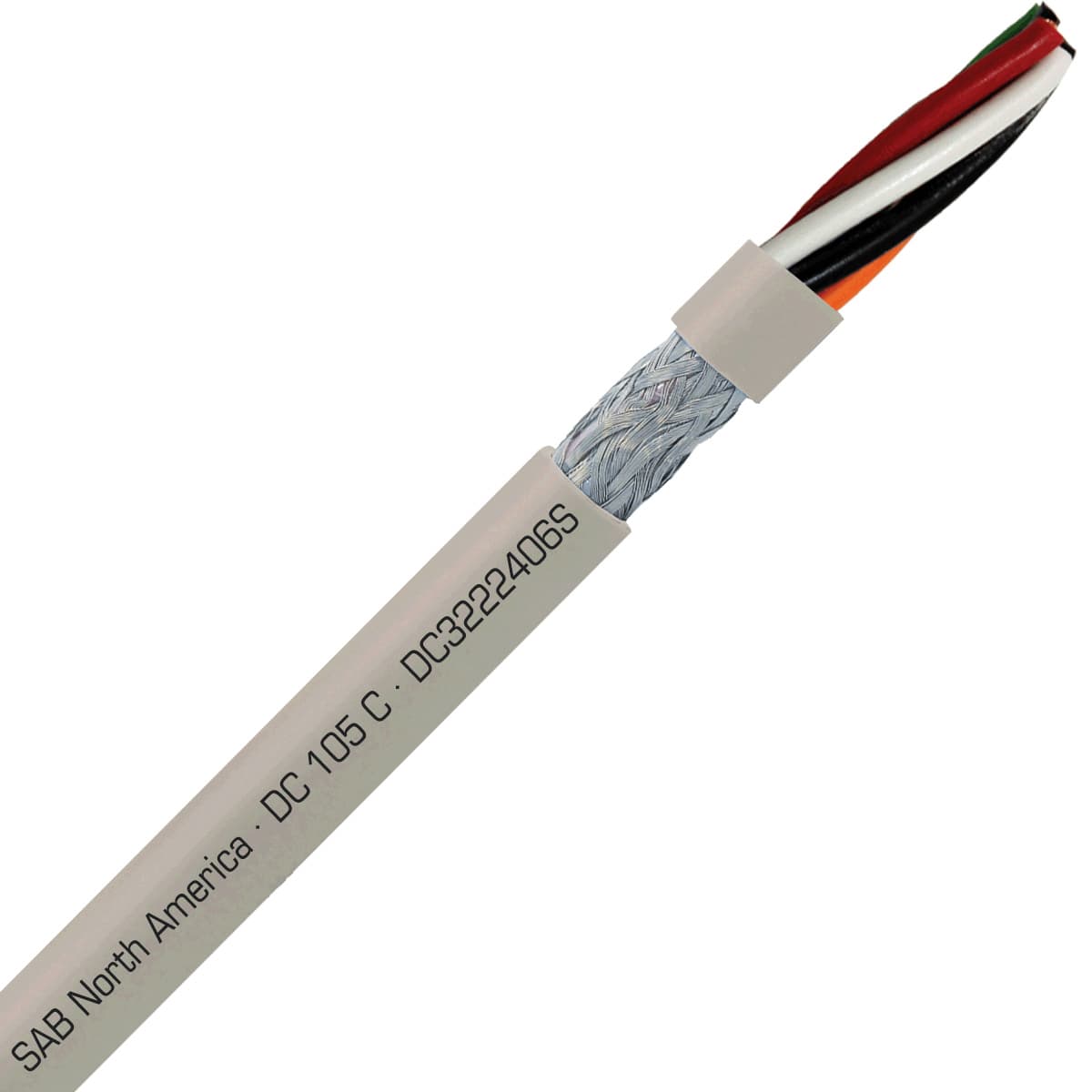 SAB DC3222406S DC 105 C - 24 AWG/6c, shielded flexible oil resistant data cable, UL, CSA, CE, RoHS SAB DC3222406S DC 105 C - 24 AWG/6c, shielded flexible oil resistant data cable, UL, CSA, CE, RoHS