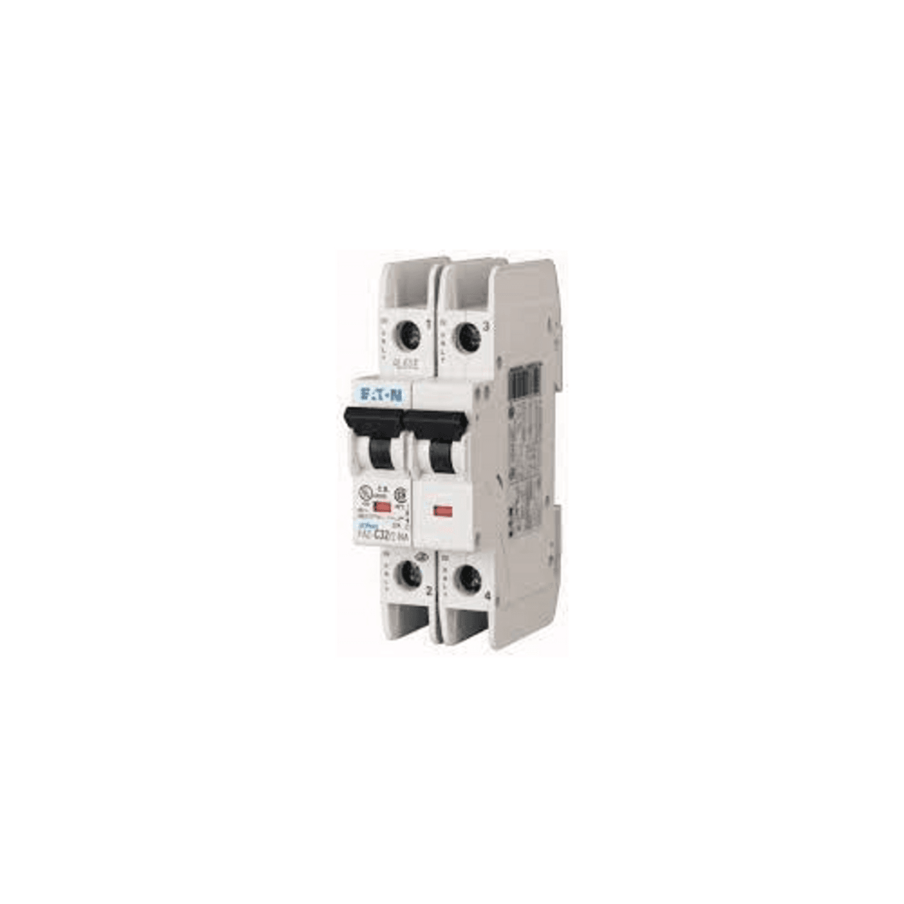 Eaton FAZ-D5/2-NA 277/480 VAC 50/60 Hz, 5 A, 2-Pole, 10/14 kA, 10 to 20 x Rated Current, Screw Terminal, DIN Rail Mount, Standard Packaging, D-Curve, Current Limiting, Thermal Magnetic Eaton FAZ-D5/2-NA 277/480 VAC 50/60 Hz, 5 A, 2-Pole, 10/14 kA, 10 to 20 x Rated Current, Screw Terminal, DIN Rail Mount, Standard Packaging, D-Curve, Current Limiting, Thermal Magnetic