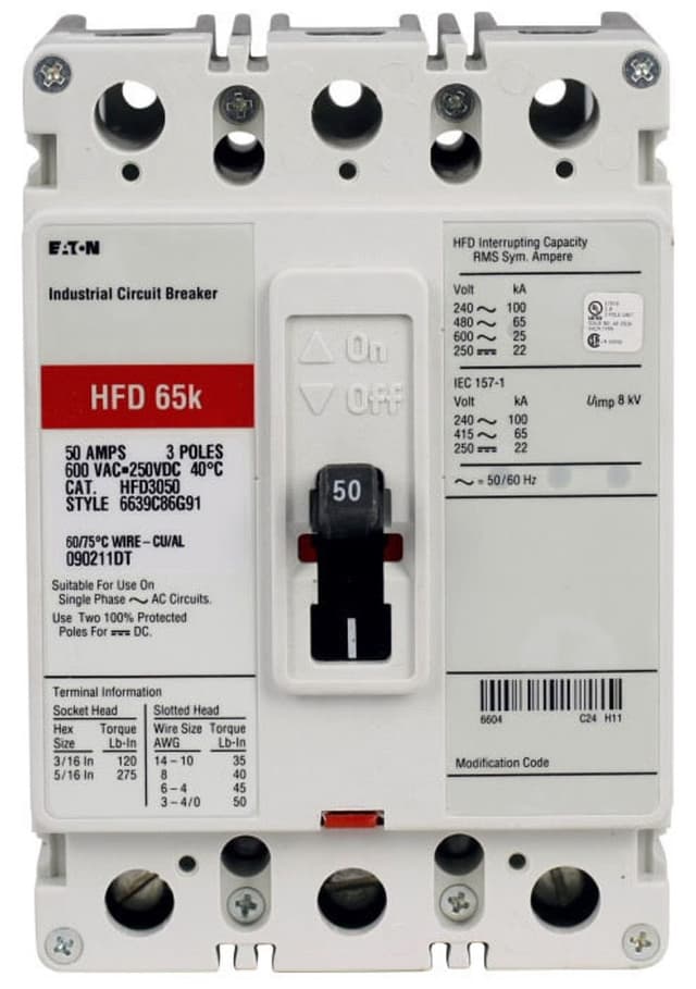 HFB3050L Part Image. Manufactured by Cutler-Hammer.