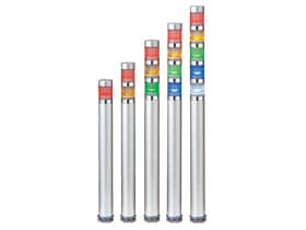 Patlite ME-402P-YBGR+FB123 Continuous light, PNP open collector compatible, 200mm long body, silver body. Amber, blue, green, red LED module. Patlite ME-402P-YBGR+FB123 Continuous light, PNP open collector compatible, 200mm long body, silver body. Amber, blue, green, red LED module.