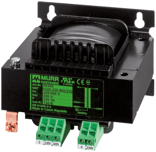 Murr Elektronik 86023 86023 Murrelektronik - MET 1-PHASE SAFETY TRANSFORMER, P: 500VA IN: 230VAC+/- 5% OUT: 24VAC Murr Elektronik 86023 86023 Murrelektronik - MET 1-PHASE SAFETY TRANSFORMER, P: 500VA IN: 230VAC+/- 5% OUT: 24VAC