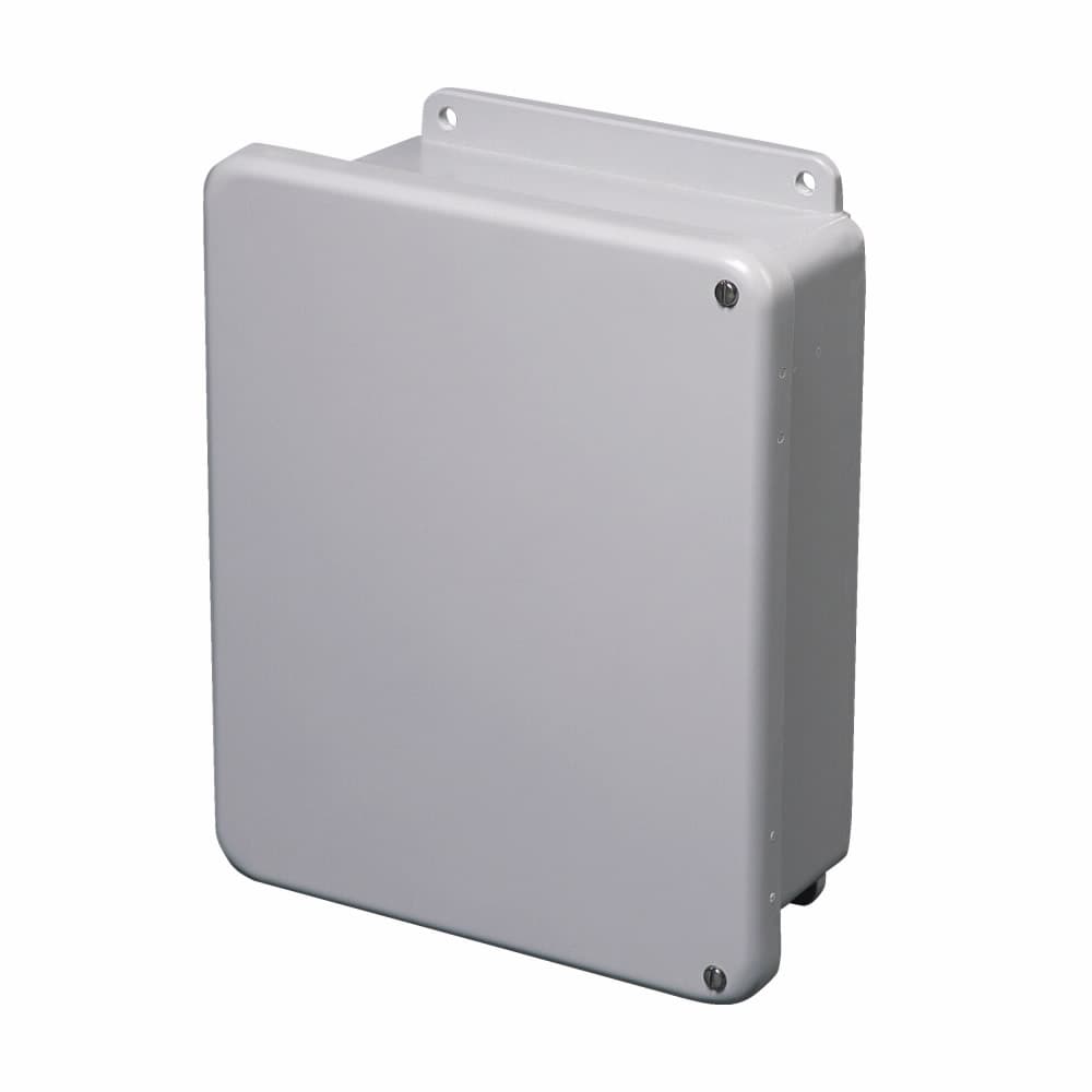 Eaton 12126-4XFCHSC Eaton B-Line series JIC panel enclosure, 13.56" height, 6.36" length, 13.38" width, NEMA 4X, Hinged cover, 4XFCHSC enclosure, Wall mount, Medium single door, External mounting feet, Fiberglass, Seamless poured in-place gasket Eaton 12126-4XFCHSC Eaton B-Line series JIC panel enclosure, 13.56" height, 6.36" length, 13.38" width, NEMA 4X, Hinged cover, 4XFCHSC enclosure, Wall mount, Medium single door, External mounting feet, Fiberglass, Seamless poured in-place gasket