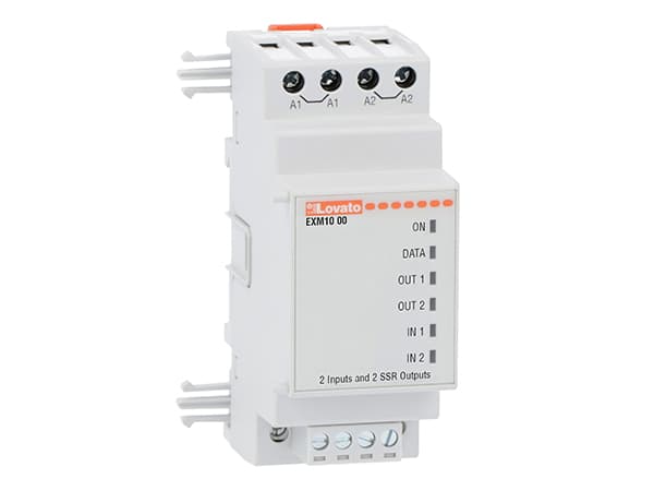 Lovato Electric EXM1000 EXM1000 Lovato - Expansion module EXM series for modular products, 2 digital inputs and 2 static outputs, opto-isolated Lovato Electric EXM1000 EXM1000 Lovato - Expansion module EXM series for modular products, 2 digital inputs and 2 static outputs, opto-isolated