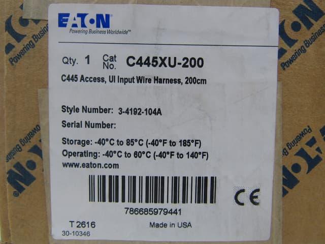 C445XU-200 Part Image. Manufactured by Eaton.