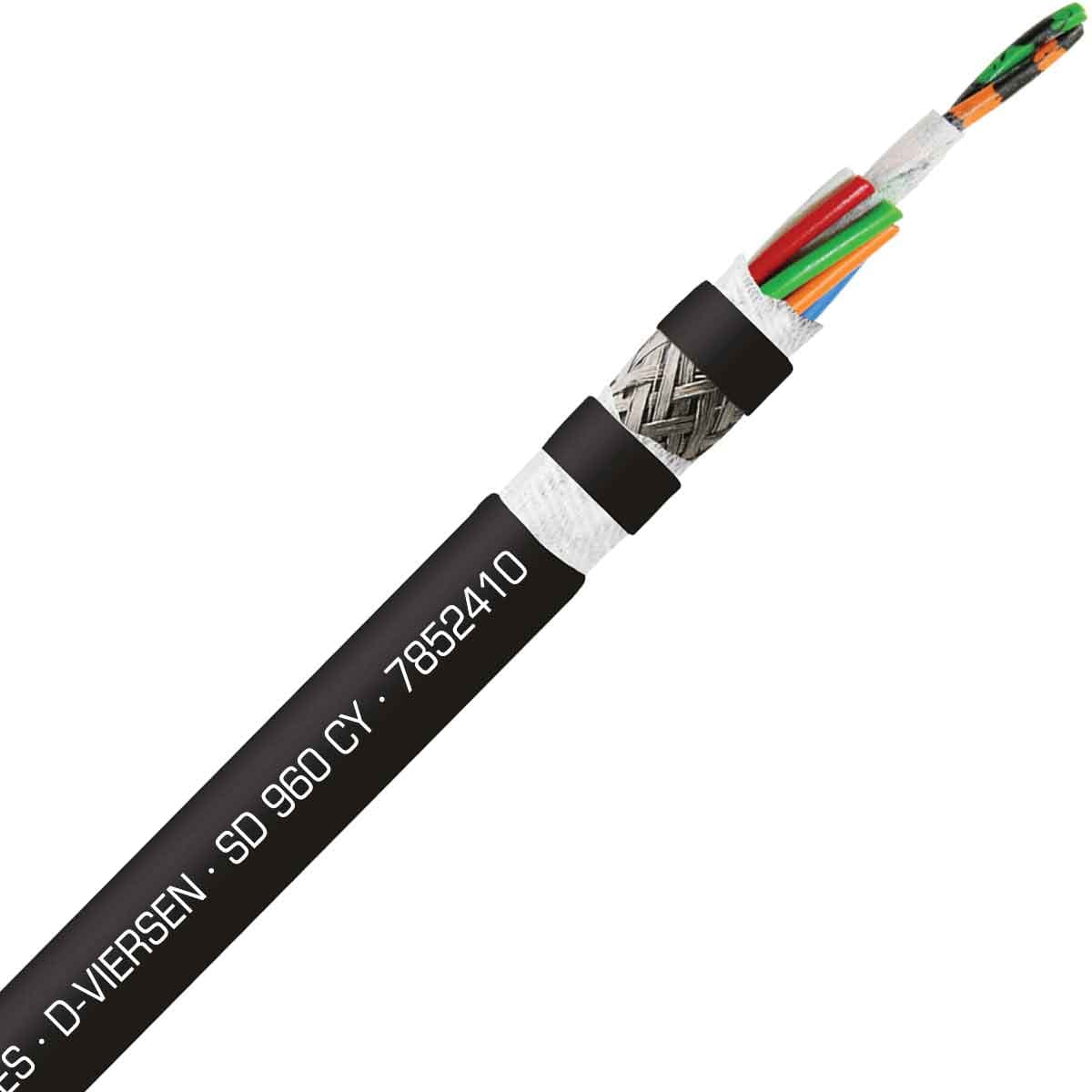 SAB 7852410 SD 960 CY - 24 AWG/10c, shielded oil resistant continuous flex PVC data cable, UL, CE, RoHS SAB 7852410 SD 960 CY - 24 AWG/10c, shielded oil resistant continuous flex PVC data cable, UL, CE, RoHS