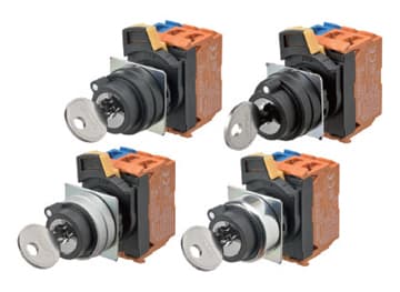 Omron A22NK-3MM-01GA-P101 A22NK - 22 mm Keyed Selector Switch Omron A22NK-3MM-01GA-P101 A22NK - 22 mm Keyed Selector Switch