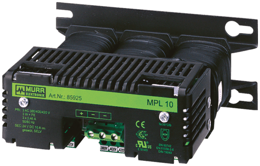 Murr Elektronik 85929 85929 Murrelektronik - MPL POWER SUPPLY 3-PHASE, SMOOTHED, IN: 400VAC+/- 5% OUT: 24V/20ADC Murr Elektronik 85929 85929 Murrelektronik - MPL POWER SUPPLY 3-PHASE, SMOOTHED, IN: 400VAC+/- 5% OUT: 24V/20ADC
