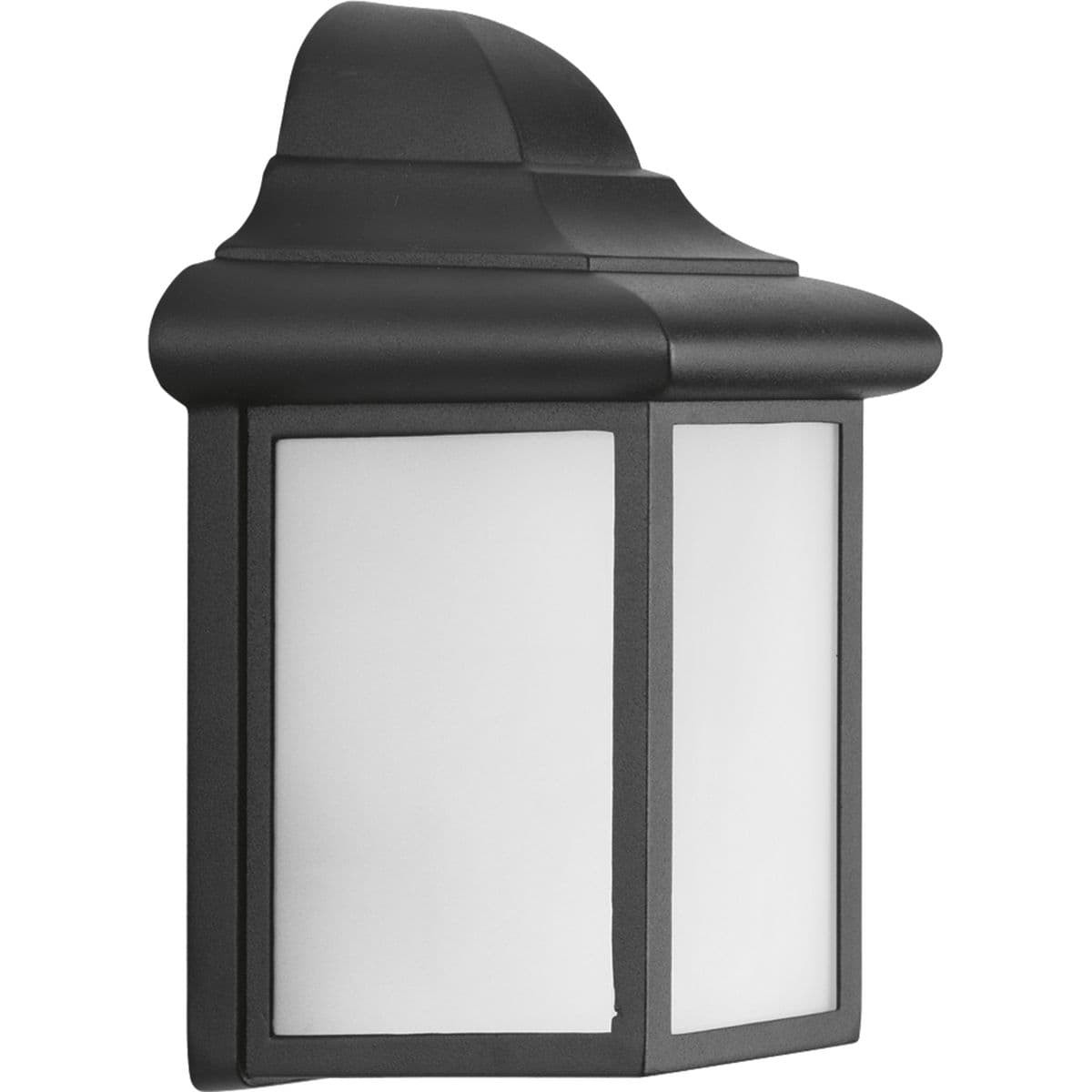 Hubbell HS71017-31 Add instant curb appeal to your home with this tasteful one-light wall lantern. A white etched acrylic diffuser is encased in a sturdy Black frame, while a transitional inspired stepped roof adds a distinctive detail. ; Black finish ; White etched acryli Hubbell HS71017-31 Add instant curb appeal to your home with this tasteful one-light wall lantern. A white etched acrylic diffuser is encased in a sturdy Black frame, while a transitional inspired stepped roof adds a distinctive detail. ; Black finish ; White etched acryli