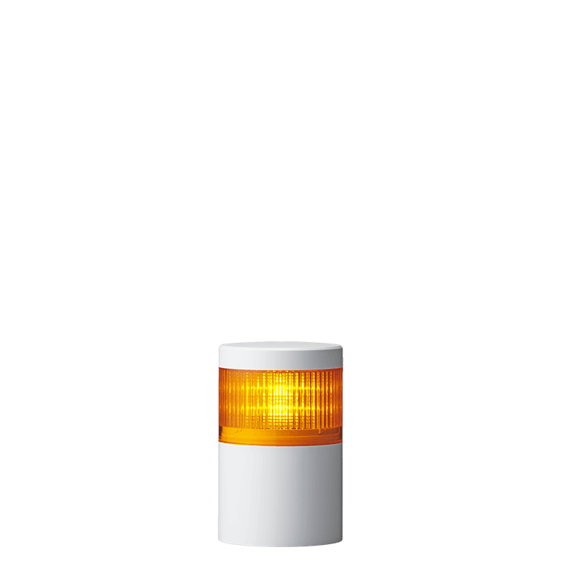 Patlite LR10-102WJNW-Y 1-tier Amber LED, 100mm Washdown Safe Signal Tower for Direct Mount with Cable Patlite LR10-102WJNW-Y 1-tier Amber LED, 100mm Washdown Safe Signal Tower for Direct Mount with Cable