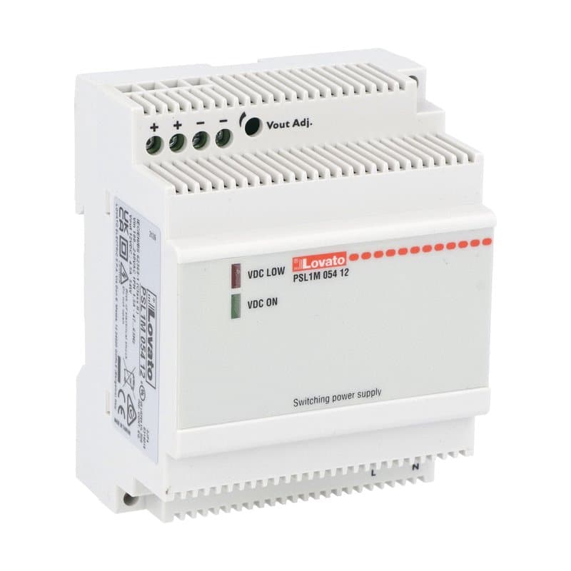 Lovato Electric PSL1M05412 PSL1M05412 Lovato - Modular switching power supply, single-phase. 12VDC, 4.5A/54W Lovato Electric PSL1M05412 PSL1M05412 Lovato - Modular switching power supply, single-phase. 12VDC, 4.5A/54W