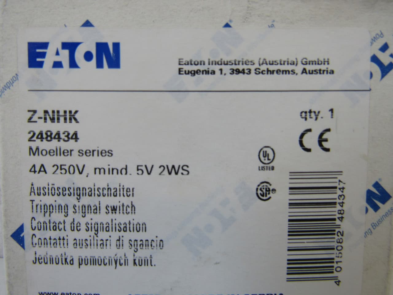 Eaton Z-NHK Z-NHK Eaton - Eaton FAZ auxiliary contact,Miniature circuit breaker accessory - MCB auxiliary/trip indicating contact,Used with Miniature Circuit Breakers Eaton Z-NHK Z-NHK Eaton - Eaton FAZ auxiliary contact,Miniature circuit breaker accessory - MCB auxiliary/trip indicating contact,Used with Miniature Circuit Breakers