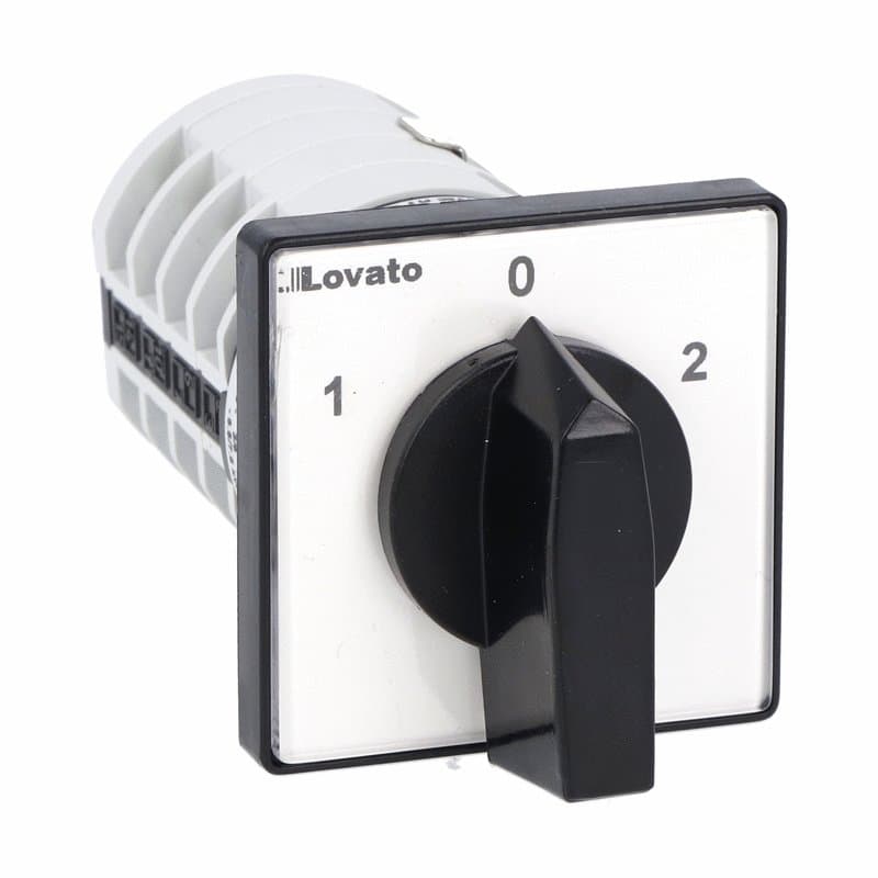 Lovato Electric 7GN2013U 7GN2013U Lovato - Rotary cam switch 7GN series, Dahlander motor control switch 1-0-2, 20A, for front mounting with black handle, front plate 48X48mm Lovato Electric 7GN2013U 7GN2013U Lovato - Rotary cam switch 7GN series, Dahlander motor control switch 1-0-2, 20A, for front mounting with black handle, front plate 48X48mm