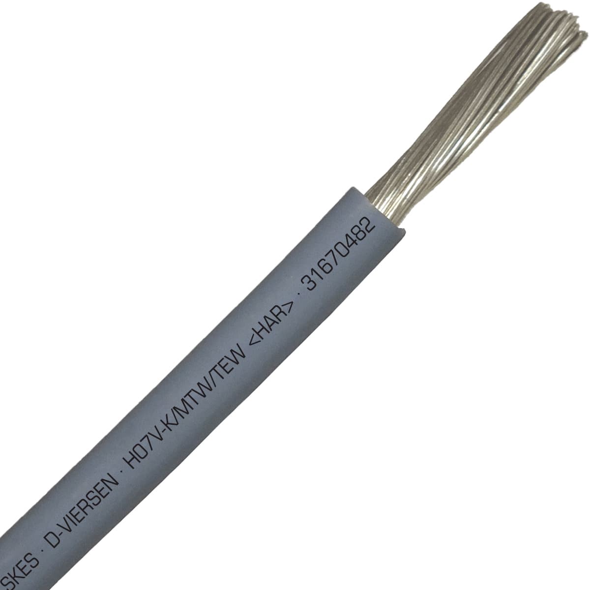 SAB 31670482 H07V-K/MTW/TEW- (HAR/UL/CSA/CE) - 16 AWG hook-up wire, Gray SAB 31670482 H07V-K/MTW/TEW- (HAR/UL/CSA/CE) - 16 AWG hook-up wire, Gray