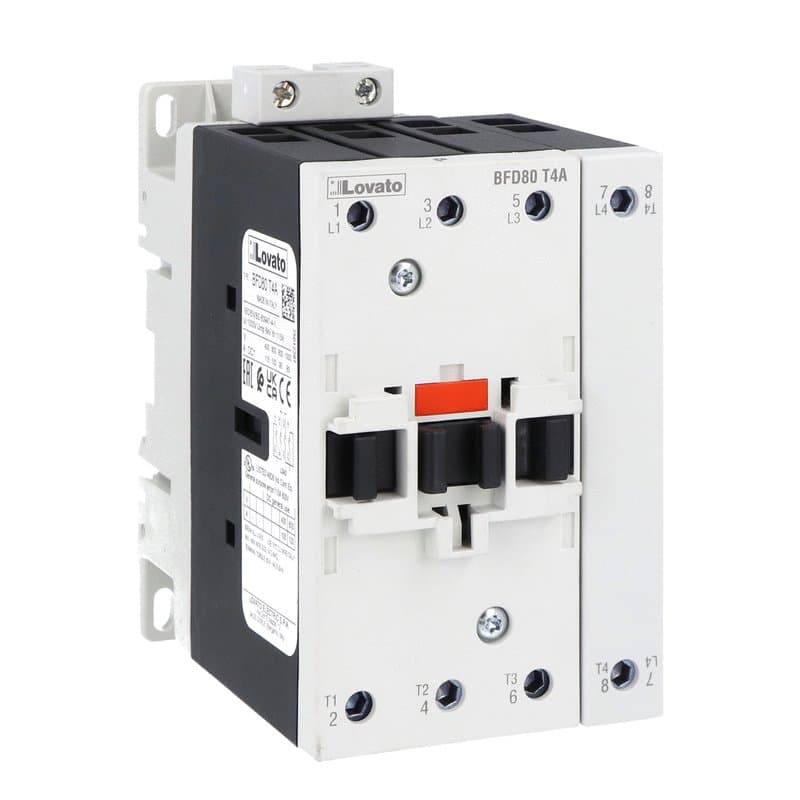 Lovato Electric BFD80T4A230 BFD80T4A230 Lovato - Four-pole contactor, 80A/1000V DC1, AC coil, 230VAC 50/60Hz Lovato Electric BFD80T4A230 BFD80T4A230 Lovato - Four-pole contactor, 80A/1000V DC1, AC coil, 230VAC 50/60Hz
