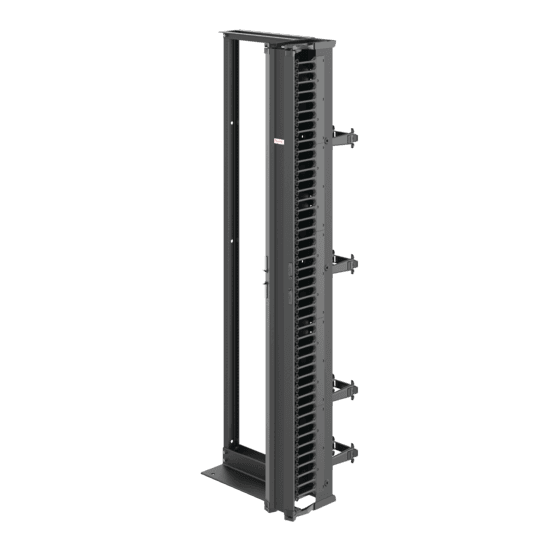 Hoffman EDR19FM45UCM1 2-Post Open Frame Rack With One Cable Manager, 19 in x 45U, Black, Aluminum Hoffman EDR19FM45UCM1 2-Post Open Frame Rack With One Cable Manager, 19 in x 45U, Black, Aluminum