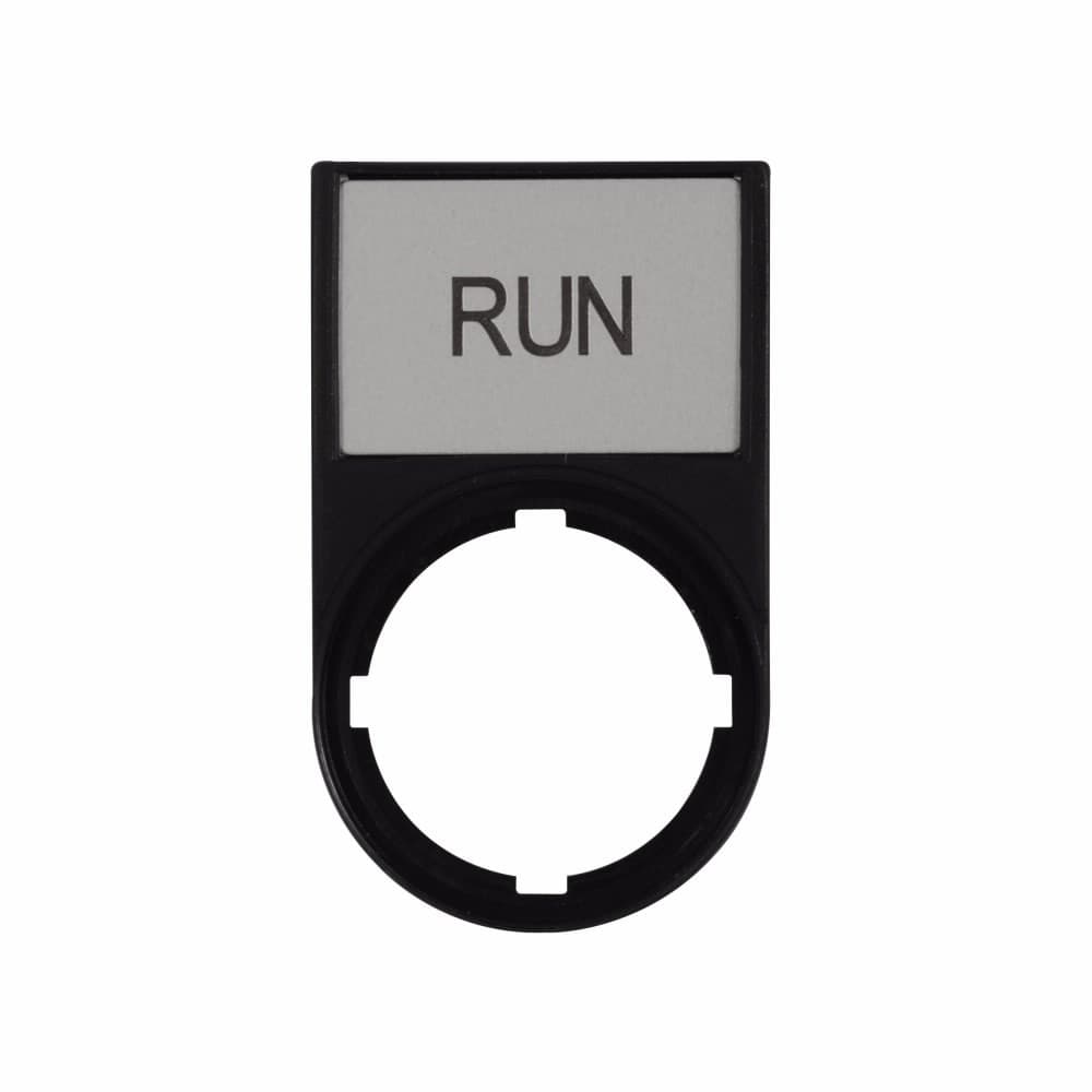 Eaton M22S-ST-GB7 M22S-ST-GB7 Eaton - Eaton M22 pushbutton legend plate, M22 Modular Pushbutton Legend Plate, Complete, 22.5 mm, Button: Black, Inscription: RUN/ GB7, IP66, NEMA 4X, 13 Eaton M22S-ST-GB7 M22S-ST-GB7 Eaton - Eaton M22 pushbutton legend plate, M22 Modular Pushbutton Legend Plate, Complete, 22.5 mm, Button: Black, Inscription: RUN/ GB7, IP66, NEMA 4X, 13