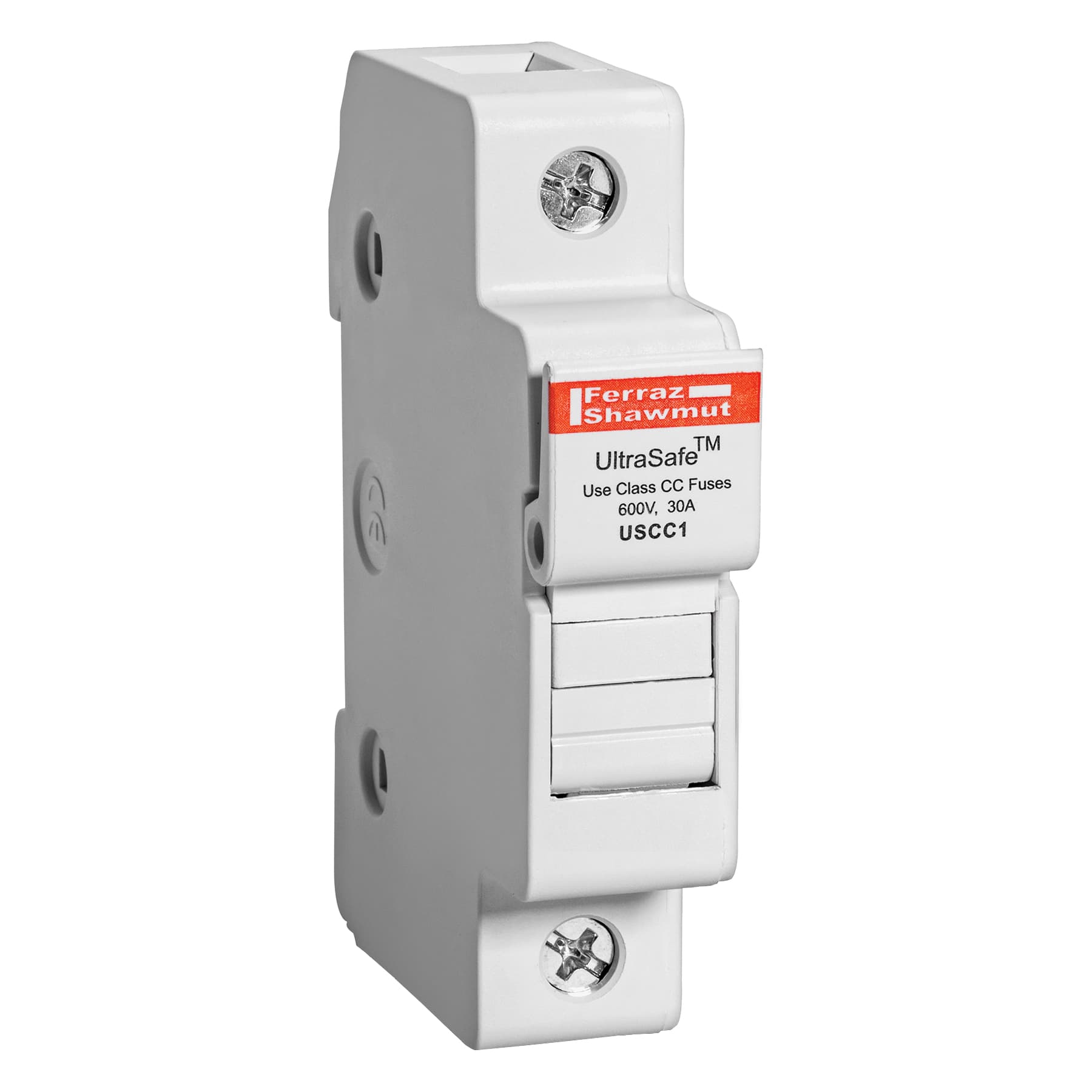 Mersen USCC1 USCC1 Mersen - Fuse Holder UltraSafe™ 600VAC 600VDC Class CC 30A 1-Pole Pressure Plate IP65 Mersen USCC1 USCC1 Mersen - Fuse Holder UltraSafe™ 600VAC 600VDC Class CC 30A 1-Pole Pressure Plate IP65