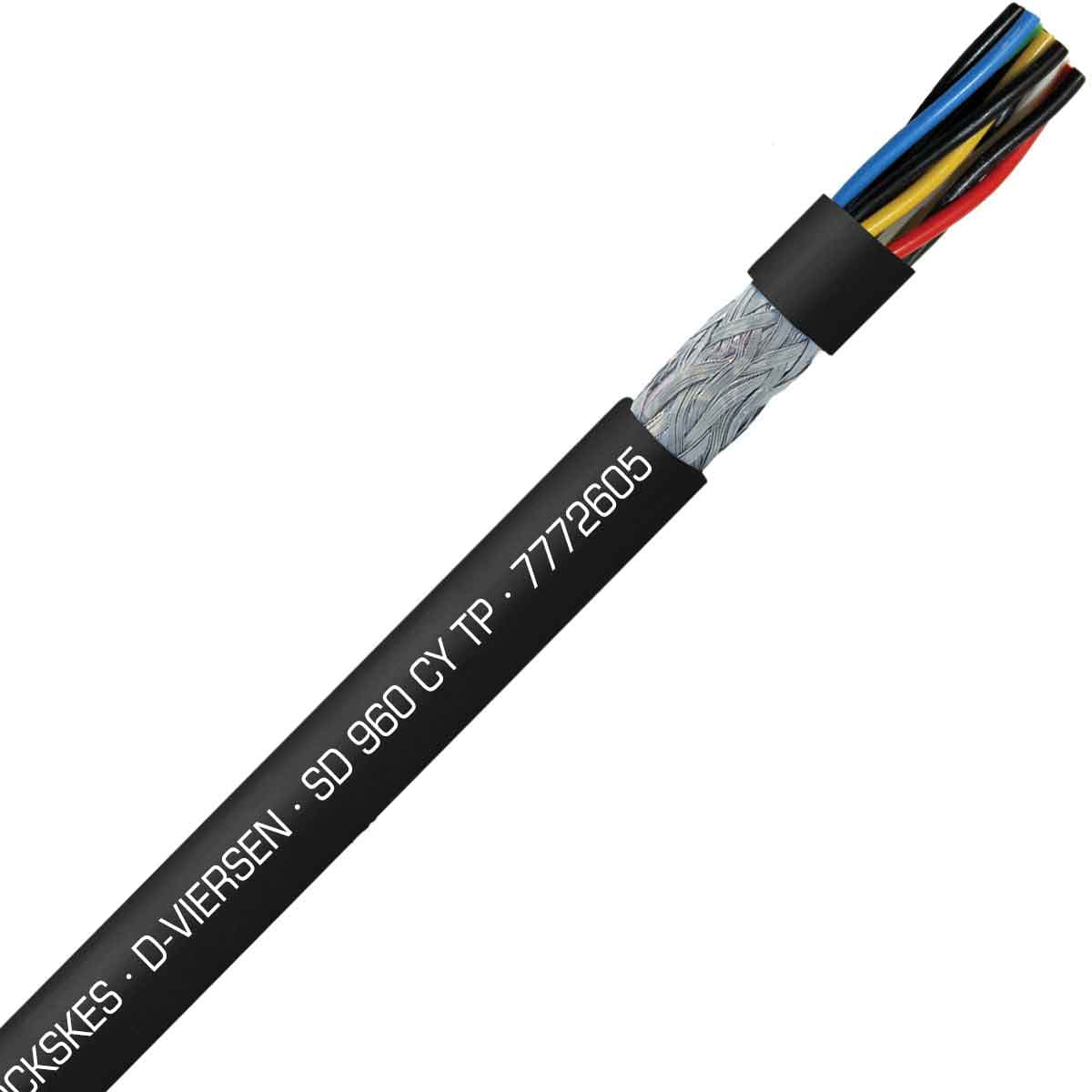 SAB 7772605 S 960 CY TP - 26 AWG/5pr, shielded oil resistant continuous flex PVC paired data cable, UL, CE, RoHS SAB 7772605 S 960 CY TP - 26 AWG/5pr, shielded oil resistant continuous flex PVC paired data cable, UL, CE, RoHS