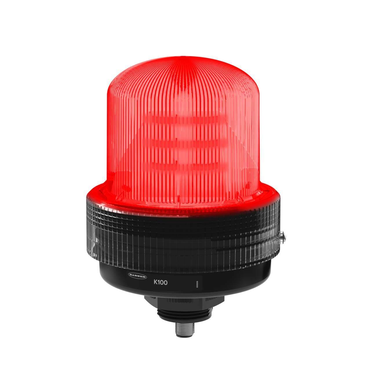 Banner K100B-BLRQ Banner K100B-BLRQ - K100 Basic Daylight Visible Beacon: 1-Color Indicator; 12-48 V dc; Polycarbonate; IP66; Red; 5-pin M12 Integral QD Banner K100B-BLRQ Banner K100B-BLRQ - K100 Basic Daylight Visible Beacon: 1-Color Indicator; 12-48 V dc; Polycarbonate; IP66; Red; 5-pin M12 Integral QD