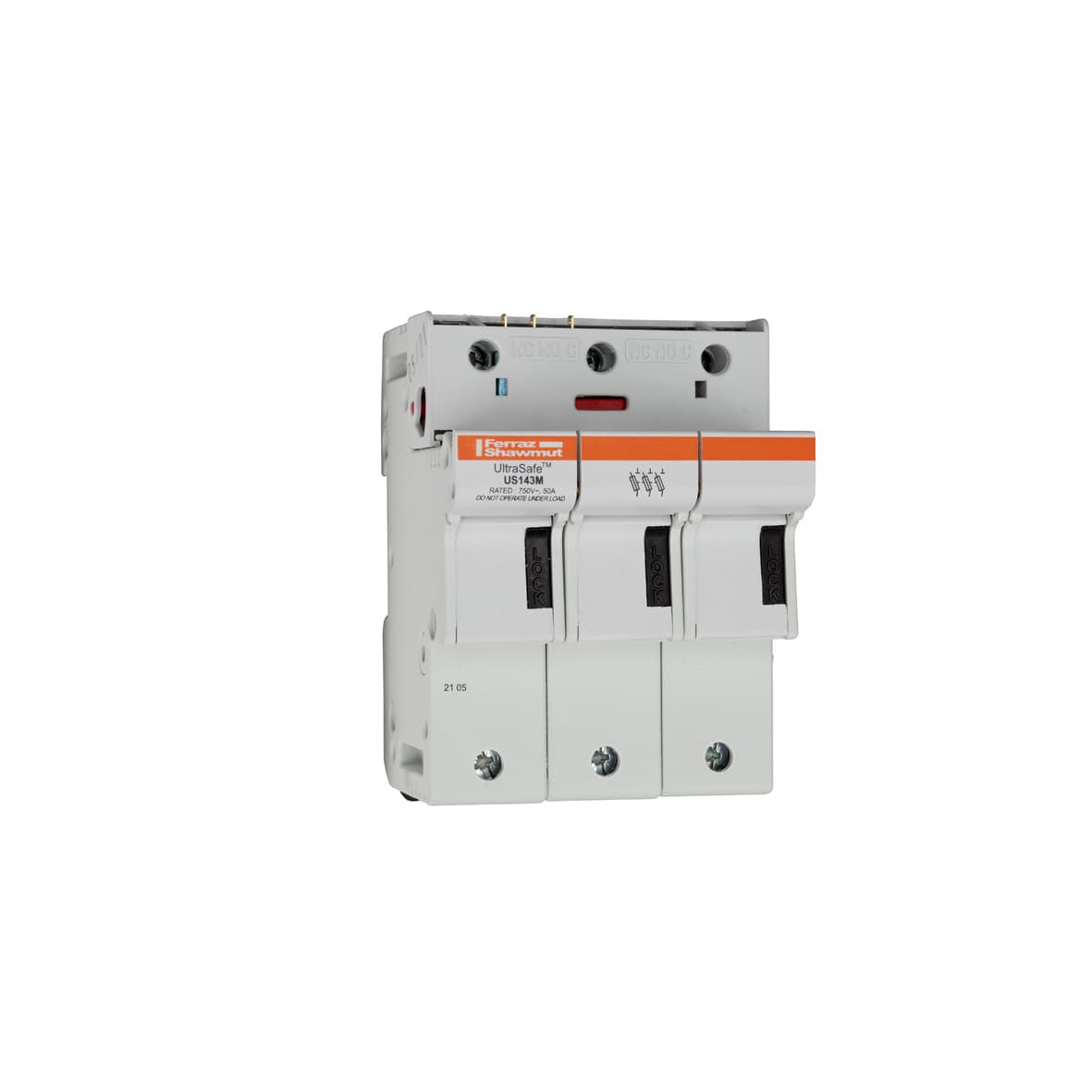 Mersen Q331145 Q331145 Mersen - Fuse Holder UltraSafe™ 800VAC 1000VDC UL Fuse size 14x51 3-Pole Microswitch Pressure Plate IP20 Mersen Q331145 Q331145 Mersen - Fuse Holder UltraSafe™ 800VAC 1000VDC UL Fuse size 14x51 3-Pole Microswitch Pressure Plate IP20