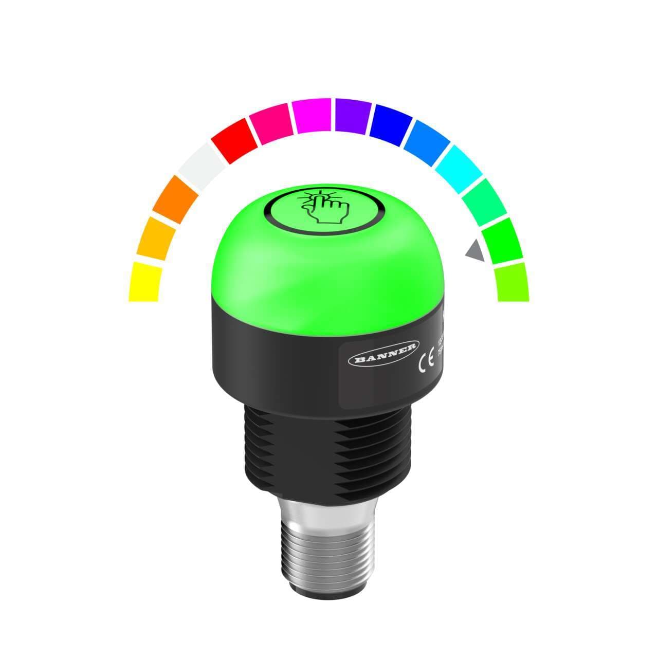 Banner K30PTKQ K30 Pro Touch with IO-Link Series: RGB Touch Sensor; Voltage: 18-30 V dc; Housing: Polycarbonate; Environ. Rating: IP67 IP69K; Colors: Multicolor; 4-pin M12 Integral QD Banner K30PTKQ K30 Pro Touch with IO-Link Series: RGB Touch Sensor; Voltage: 18-30 V dc; Housing: Polycarbonate; Environ. Rating: IP67 IP69K; Colors: Multicolor; 4-pin M12 Integral QD