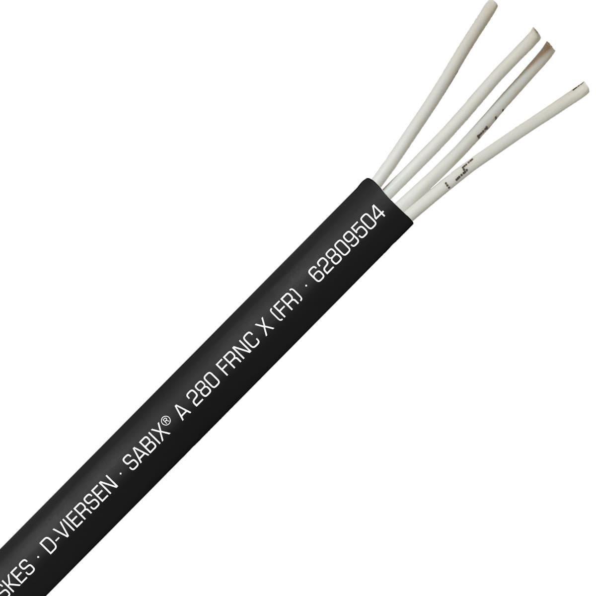 SAB 62809504 SABIX A 280 FRNC X (FR) -20 AWG/4c, halogen-free fire resistant control cable, CE, RoHS SAB 62809504 SABIX A 280 FRNC X (FR) -20 AWG/4c, halogen-free fire resistant control cable, CE, RoHS