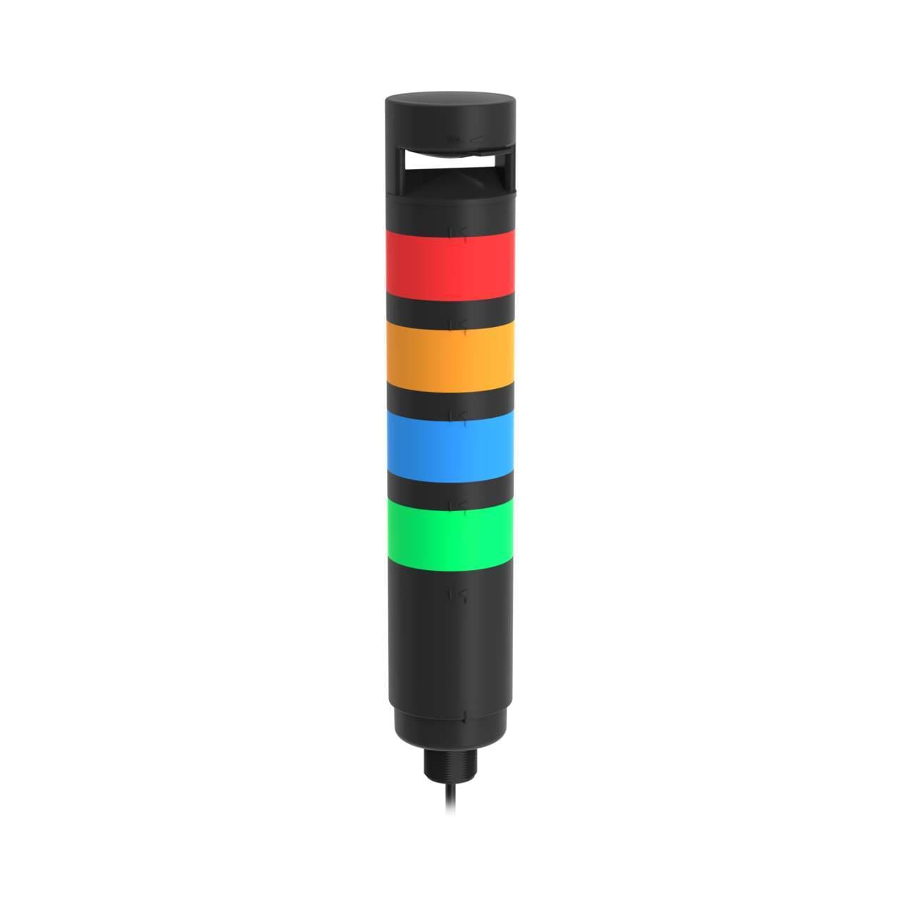 Banner TL70ZBGYRA TL70 Tower Light, Black Housing: 4-Color Audible Indicator; Voltage: 100-240 V ac; Environmental Rating: IP65; Colors: Blue Green Yellow Red; Supports 1-6 Modules; 2 m (6.5 ft) Integral Cable Banner TL70ZBGYRA TL70 Tower Light, Black Housing: 4-Color Audible Indicator; Voltage: 100-240 V ac; Environmental Rating: IP65; Colors: Blue Green Yellow Red; Supports 1-6 Modules; 2 m (6.5 ft) Integral Cable