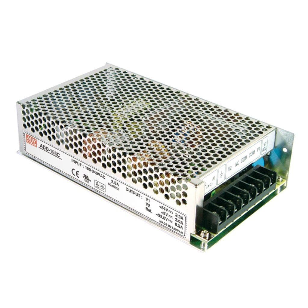 MEAN WELL ADD-155A AC-DC Enclosed power supply with UPS function; Output 13.8Vdc at 10.5A +5Vdc at 3A +13.3Vdc at 0.5A MEAN WELL ADD-155A AC-DC Enclosed power supply with UPS function; Output 13.8Vdc at 10.5A +5Vdc at 3A +13.3Vdc at 0.5A