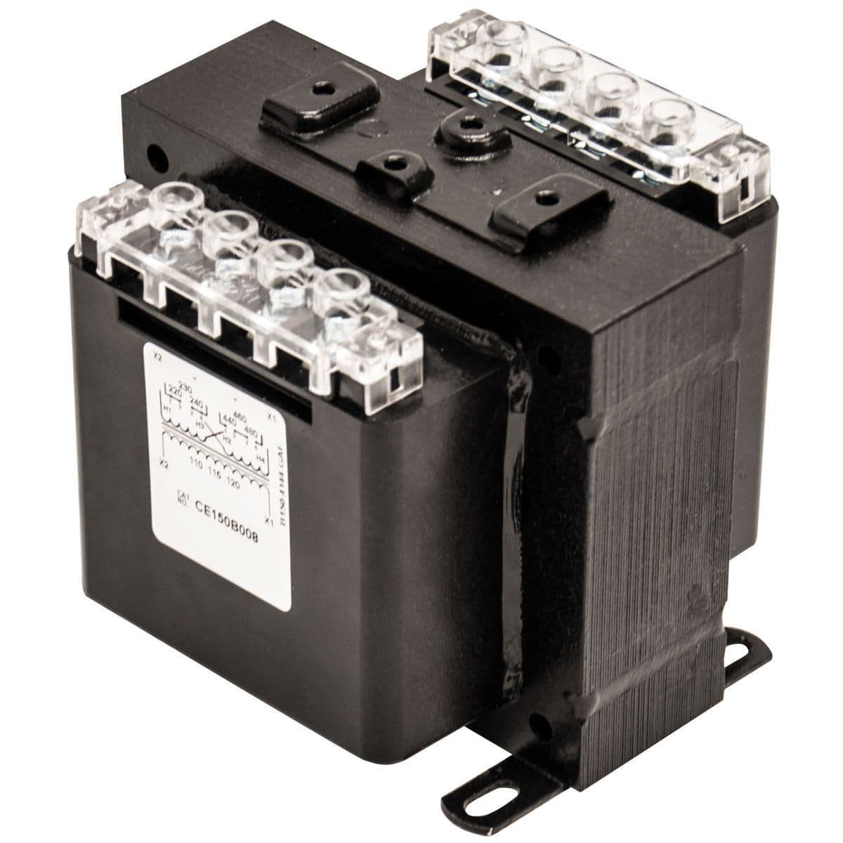 Hubbell CE150B016 Industrial Control Transformer .150 kVA, 380/400/415 Primary Volts - 110 X 220 Secondary Volts ; Secondary fuse clips factory installed, where applicable ; Twenty year limited warranty ; UL Listed and CSA Certified or cUL ; Epoxy encapsulated design prot Hubbell CE150B016 Industrial Control Transformer .150 kVA, 380/400/415 Primary Volts - 110 X 220 Secondary Volts ; Secondary fuse clips factory installed, where applicable ; Twenty year limited warranty ; UL Listed and CSA Certified or cUL ; Epoxy encapsulated design prot
