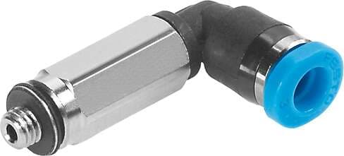 Festo 186354 push-in L-fitting, long QSMLL-M7-4 360° orientable, male thread with external hexagon. Size: Mini, Nominal size: 2 mm, Type of seal on screw-in stud: Sealing ring, Assembly position: Any, Container size: 10 Festo 186354 push-in L-fitting, long QSMLL-M7-4 360° orientable, male thread with external hexagon. Size: Mini, Nominal size: 2 mm, Type of seal on screw-in stud: Sealing ring, Assembly position: Any, Container size: 10