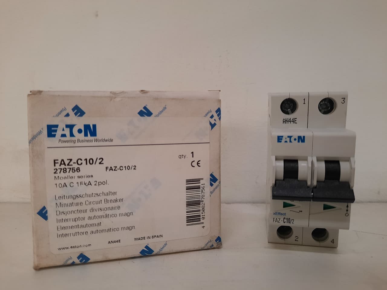Eaton FAZ-C10/2 Eaton FAZ supplementary protector,UL 1077 Industrial miniature circuit breaker - supplementary protector,Medium levels of inrush current are expected,10 A,15 kAIC,Two-pole,5-10X /n,50-60 Hz,Standard terminals,C Curve Eaton FAZ-C10/2 Eaton FAZ supplementary protector,UL 1077 Industrial miniature circuit breaker - supplementary protector,Medium levels of inrush current are expected,10 A,15 kAIC,Two-pole,5-10X /n,50-60 Hz,Standard terminals,C Curve