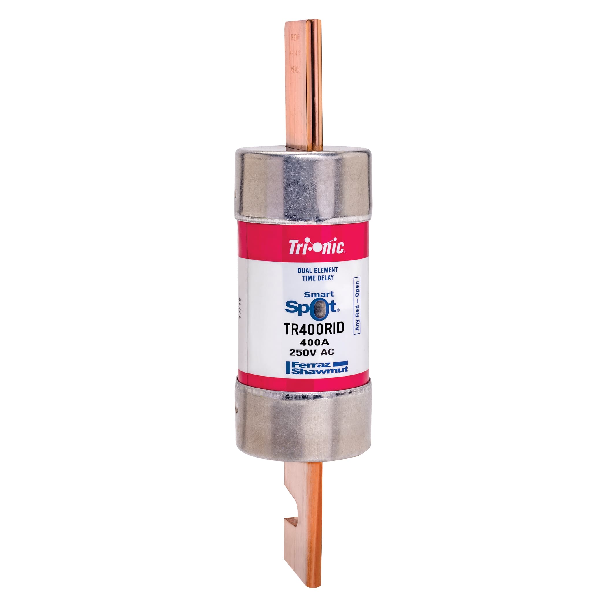 Mersen TR400RID TR400RID Mersen - Fuse TR-R - Class RK5 - Time-Delay 250VAC 250VDC 400A Blade SmartSpot® Tri-Onic® Mersen TR400RID TR400RID Mersen - Fuse TR-R - Class RK5 - Time-Delay 250VAC 250VDC 400A Blade SmartSpot® Tri-Onic®