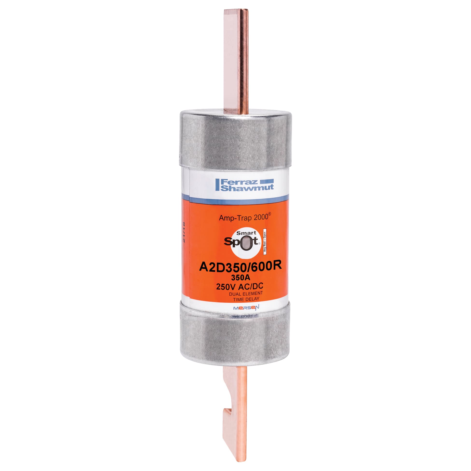 Mersen A2D350/600R A2D350/600R Mersen - Reducer Fuse A2D-R - Class RK1 - Time-Delay 250VAC 250VDC 350A Blade SmartSpot® Amp-Trap 2000® Mersen A2D350/600R A2D350/600R Mersen - Reducer Fuse A2D-R - Class RK1 - Time-Delay 250VAC 250VDC 350A Blade SmartSpot® Amp-Trap 2000®