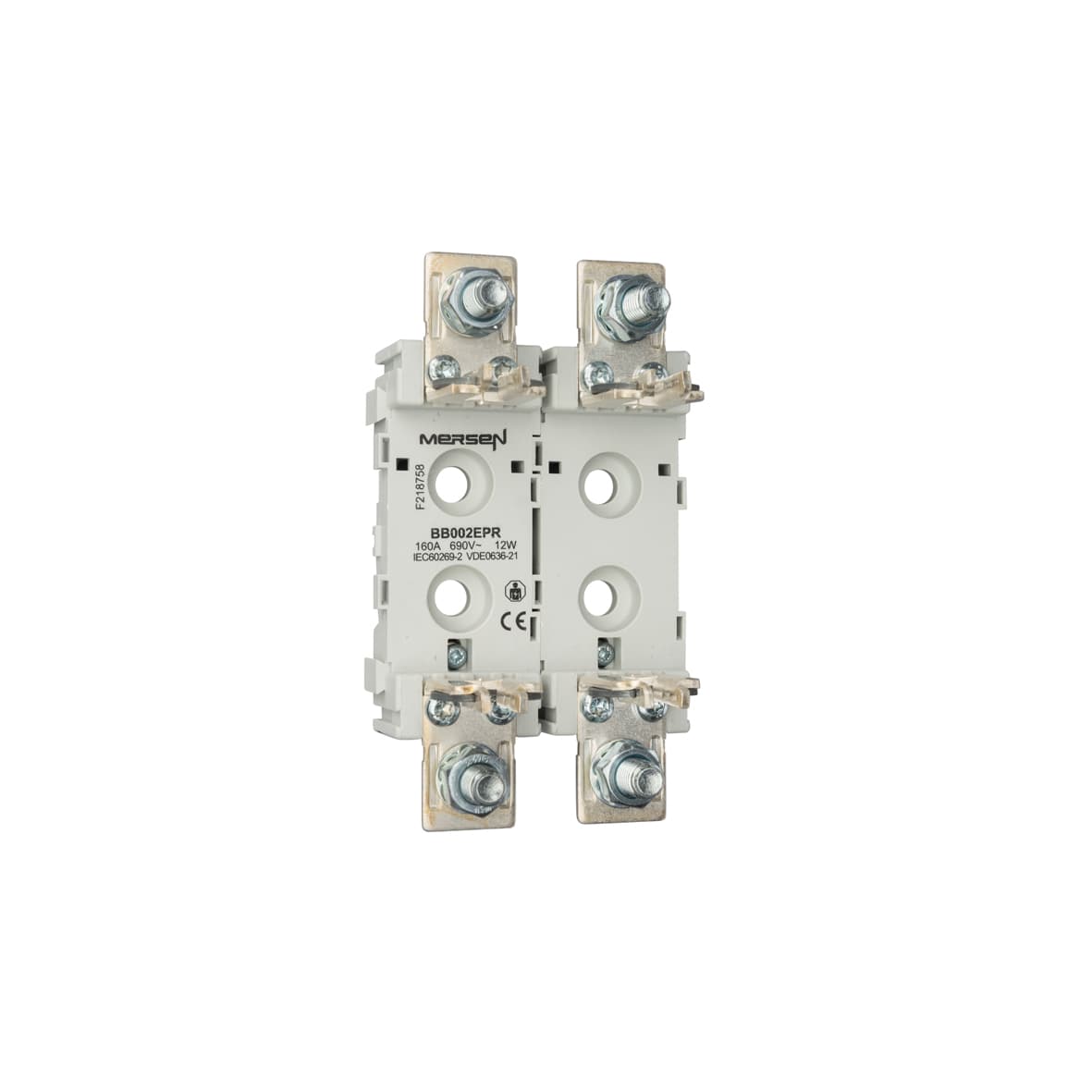 Mersen F218758 F218758 Mersen - NH plastic base Size NH00 1000VAC 1000VDC 160A 2-Pole DIN Rail Connection Screw EP Type Mersen F218758 F218758 Mersen - NH plastic base Size NH00 1000VAC 1000VDC 160A 2-Pole DIN Rail Connection Screw EP Type