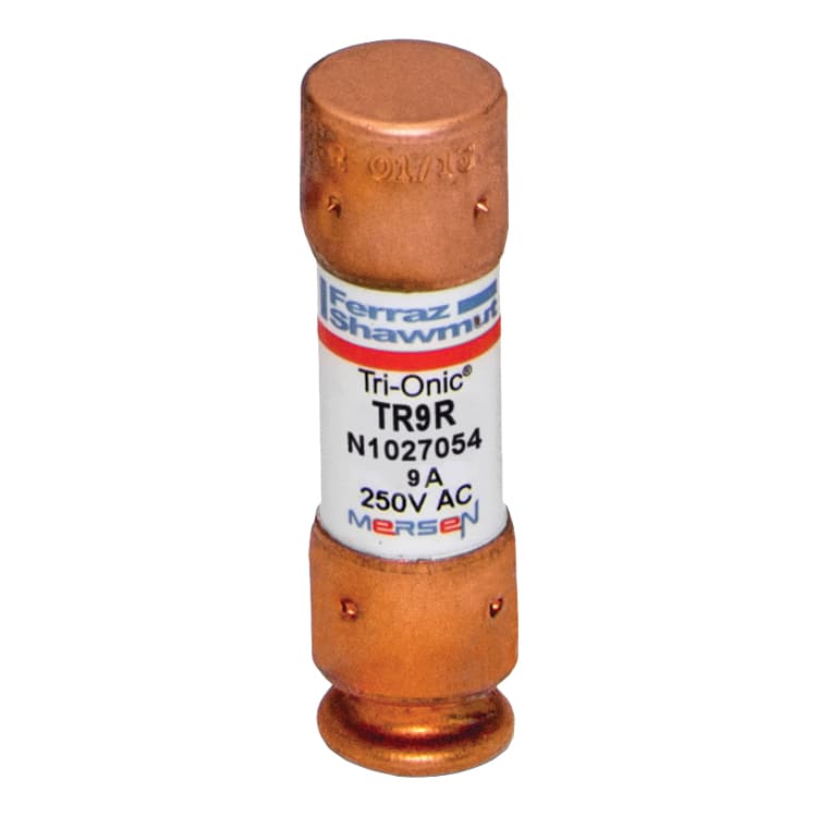 Mersen TR9R TR9R Mersen - Fuse TR-R - Class RK5 - Time-Delay 250VAC 160VDC 9A Ferrule Tri-Onic® Mersen TR9R TR9R Mersen - Fuse TR-R - Class RK5 - Time-Delay 250VAC 160VDC 9A Ferrule Tri-Onic®