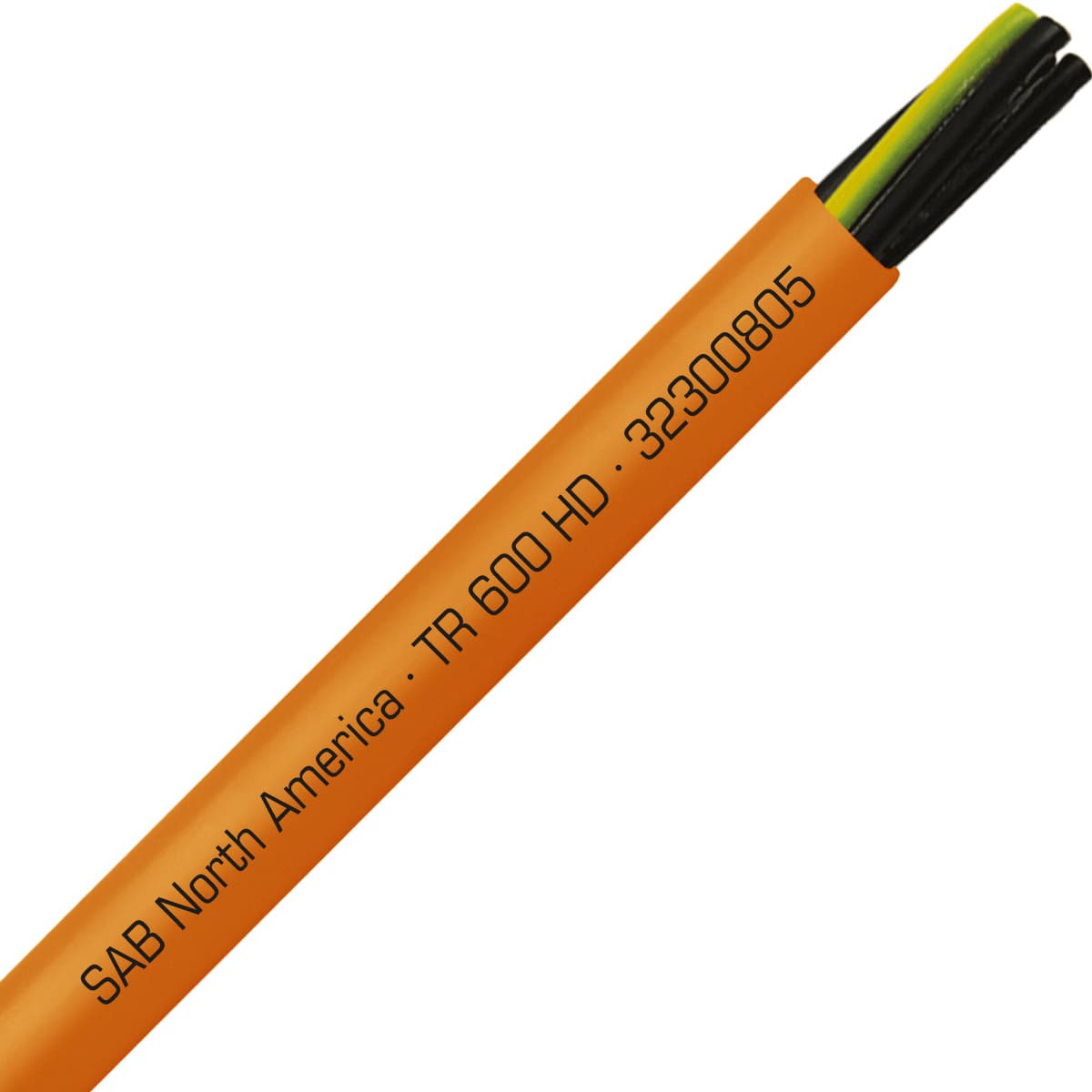 SAB 32300805 TR 600 HD - 8 AWG/5c, oil resistant heavy duty flexible exposed run orange TPE tray cable, UL, CSA, CE, RoHS SAB 32300805 TR 600 HD - 8 AWG/5c, oil resistant heavy duty flexible exposed run orange TPE tray cable, UL, CSA, CE, RoHS