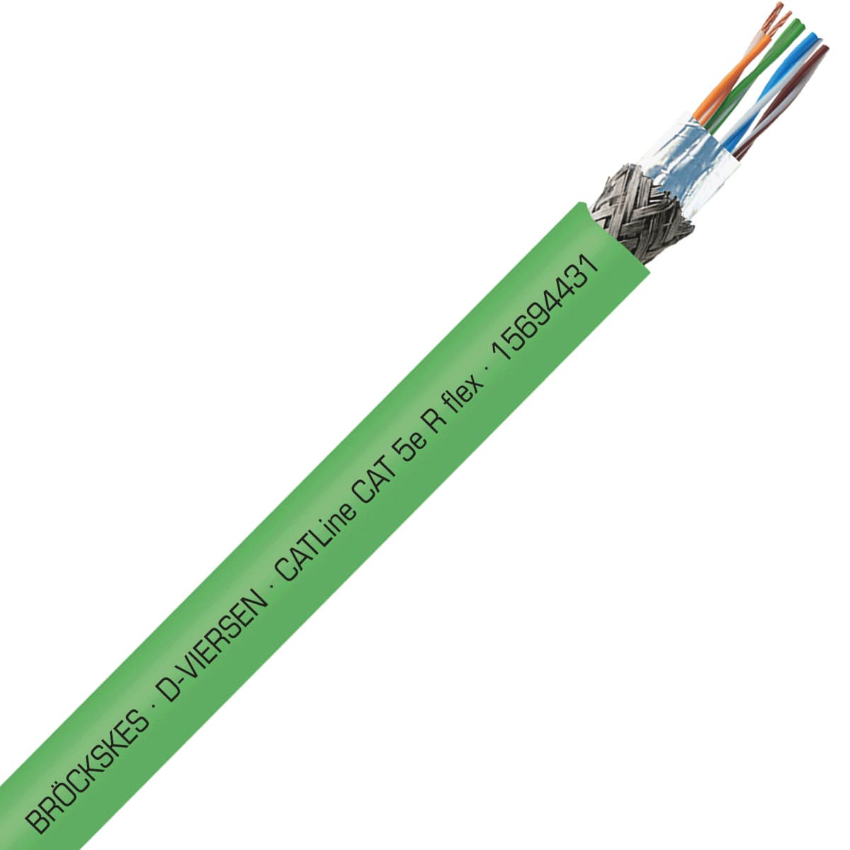 SAB 15694431 CATLine CAT 5e R flex - 24 AWG/4pr, shielded continuous flex halogen-free CAT 5e ethernet cable for Rail applications, CE, RoHS SAB 15694431 CATLine CAT 5e R flex - 24 AWG/4pr, shielded continuous flex halogen-free CAT 5e ethernet cable for Rail applications, CE, RoHS