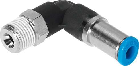 Festo 190745 push-in L-fitting QSKL-1/4-1/4-U 360° orientable, male thread with external hexagon. Size: Standard, Nominal size: 3,2 mm, Type of seal on screw-in stud: coating, Assembly position: Any, Container size: 1 Festo 190745 push-in L-fitting QSKL-1/4-1/4-U 360° orientable, male thread with external hexagon. Size: Standard, Nominal size: 3,2 mm, Type of seal on screw-in stud: coating, Assembly position: Any, Container size: 1