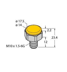 TW-BS10X1.5-19-K2 Part Image. Manufactured by Turck.