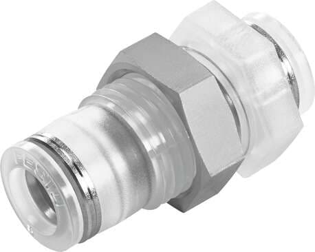 Festo 133100 push-in bulkhead connector NPQP-H-Q4-E-FD Size: Standard, Nominal size: 2,3 mm, Container size: 1, Design structure: Push/pull principle, Temperature dependent operating pressure: -0,95 - 10 bar Festo 133100 push-in bulkhead connector NPQP-H-Q4-E-FD Size: Standard, Nominal size: 2,3 mm, Container size: 1, Design structure: Push/pull principle, Temperature dependent operating pressure: -0,95 - 10 bar
