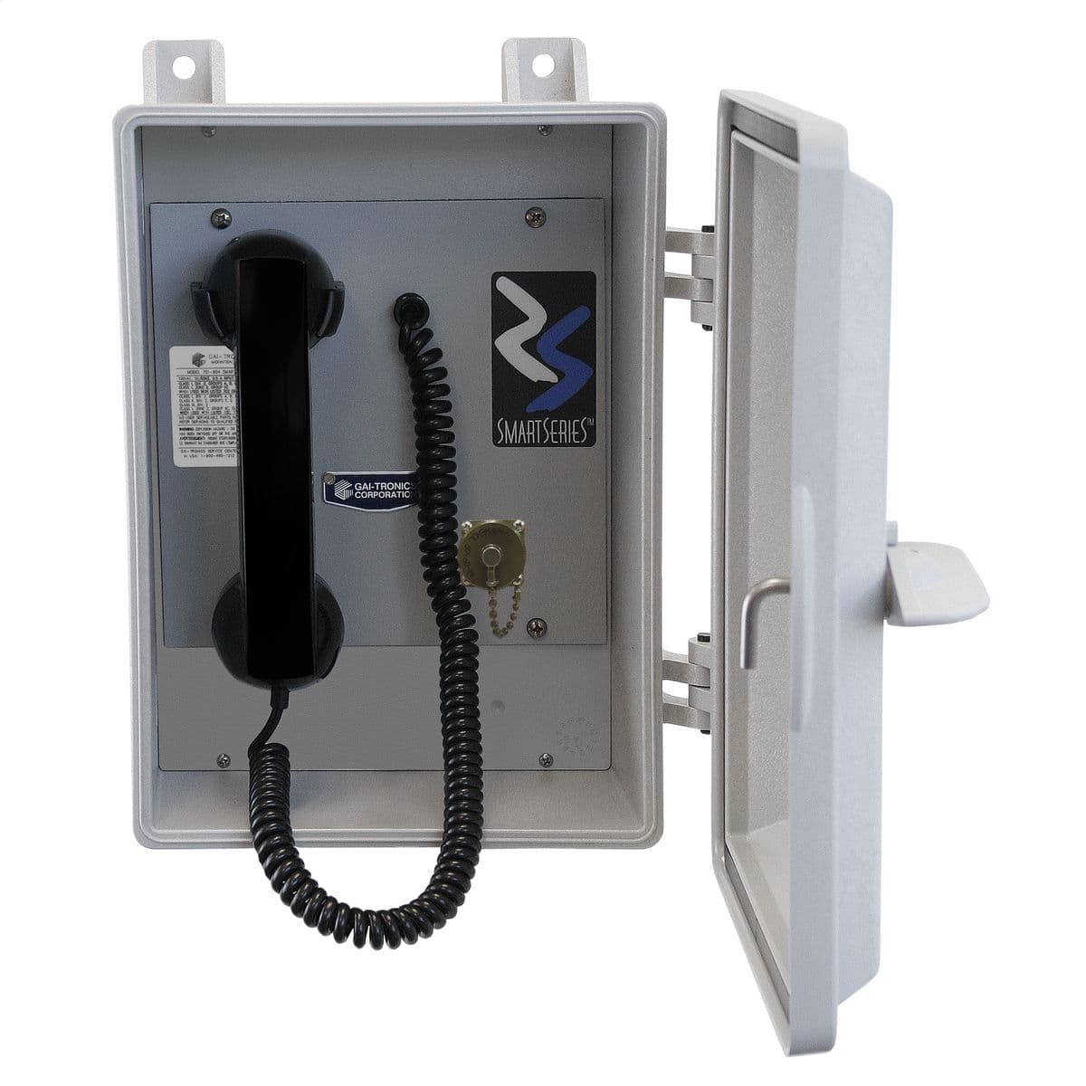 Hubbell 730-806 Weatherproof Smart Station, Single Party, Non-metal, Auxiliary Jack; Consists of: 701-904 and 733-001  ; Station off-hook status monitored ; Page and off-hook duration limited to prevent nuisance pages and open microphone problems ; SmartVolume feature au Hubbell 730-806 Weatherproof Smart Station, Single Party, Non-metal, Auxiliary Jack; Consists of: 701-904 and 733-001  ; Station off-hook status monitored ; Page and off-hook duration limited to prevent nuisance pages and open microphone problems ; SmartVolume feature au
