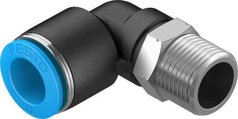 Festo 153053 push-in L-fitting QSL-3/8-12 360° orientable, male thread with external hexagon. Size: Standard, Nominal size: 10 mm, Type of seal on screw-in stud: coating, Assembly position: Any, Container size: 10 Festo 153053 push-in L-fitting QSL-3/8-12 360° orientable, male thread with external hexagon. Size: Standard, Nominal size: 10 mm, Type of seal on screw-in stud: coating, Assembly position: Any, Container size: 10