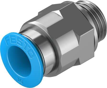 Festo 186101 push-in fitting QS-G1/4-10 male thread with external hexagon. Size: Standard, Nominal size: 8,5 mm, Type of seal on screw-in stud: Sealing ring, Assembly position: Any, Container size: 10 Festo 186101 push-in fitting QS-G1/4-10 male thread with external hexagon. Size: Standard, Nominal size: 8,5 mm, Type of seal on screw-in stud: Sealing ring, Assembly position: Any, Container size: 10