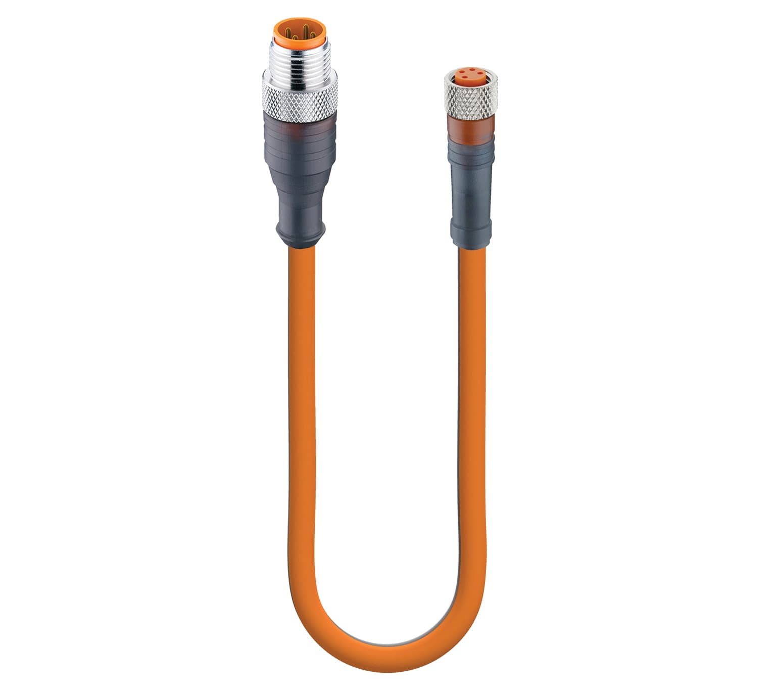 Belden 7124 Sensor/Actuator Double-Ended Cordset: Male straight A-coded translucent 4-pin M12 Standard connector to female straight A-coded translucent 4-pin M8 Standard connector, 30 V AC/DC, 4 A; PUR orange cable, 4-wires, 0.34 mm², RST 4-RKMV 4-251/1,5 M, 1.5 m Belden 7124 Sensor/Actuator Double-Ended Cordset: Male straight A-coded translucent 4-pin M12 Standard connector to female straight A-coded translucent 4-pin M8 Standard connector, 30 V AC/DC, 4 A; PUR orange cable, 4-wires, 0.34 mm², RST 4-RKMV 4-251/1,5 M, 1.5 m