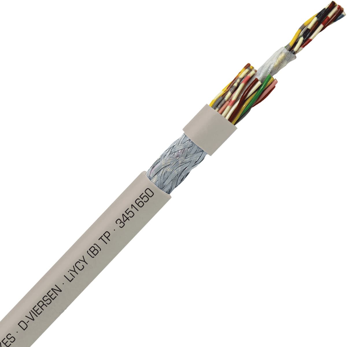 SAB 3451650 LiYCY (B) TP - 20 AWG/16pr, shielded multi-paired signal and control PVC cable with DIN color code SAB 3451650 LiYCY (B) TP - 20 AWG/16pr, shielded multi-paired signal and control PVC cable with DIN color code